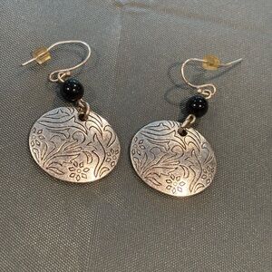 Elegant Silver Floral Earrings